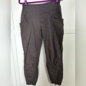 prAna Womens Breathe Gray Jogger Pants Hiking Outdoors Size Med 26" Inseam EUC